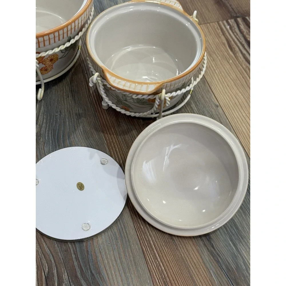 Temp-Tations Presentable Ovenware  by Tara bowls, Trivets, Covers  Old World Set